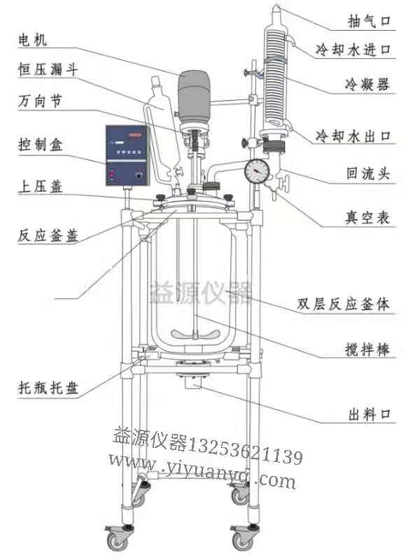 河南益源仪器双层玻璃反应釜图文解析