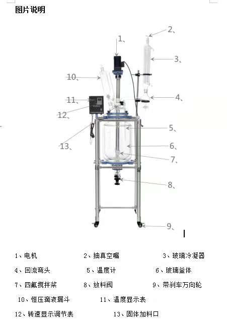 双层玻璃反应釜图片解析